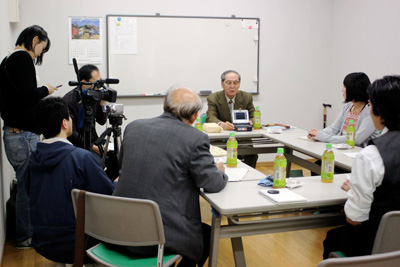 「戦争体験放映保存の会」で語る谷口さん